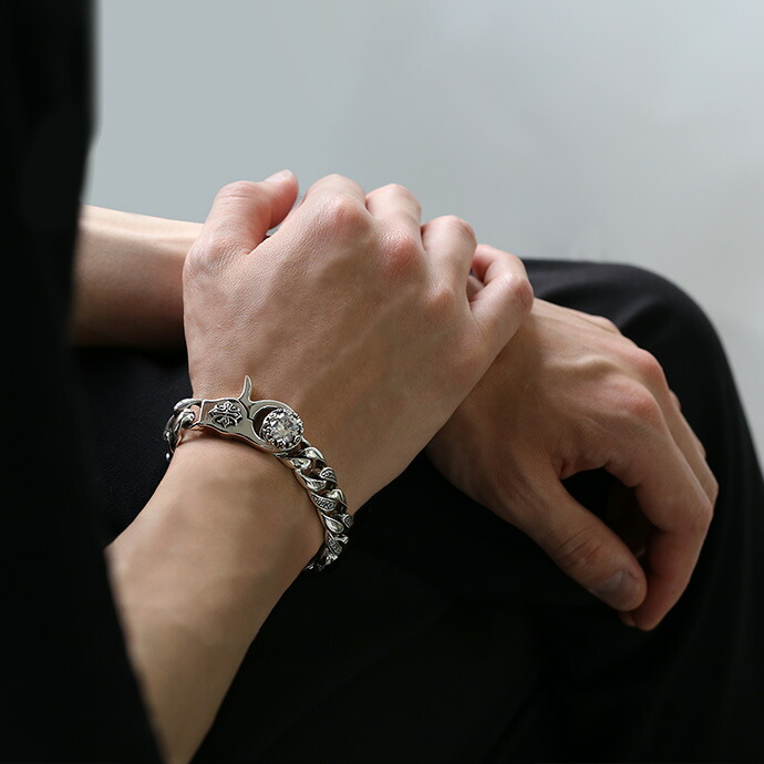 Binich（ビニッチ） ブレスレット メンズ シルバー925 クラウン クロス