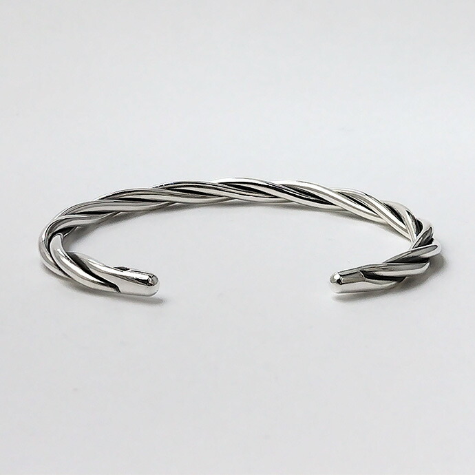 Binich（ビニッチ） ブレスレット メンズ ツイスト バングル シルバー