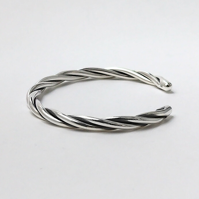 Binich（ビニッチ） ブレスレット メンズ ツイスト バングル シルバー