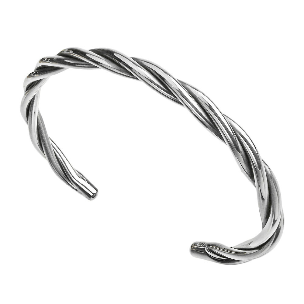 Binich（ビニッチ） ブレスレット メンズ ツイスト バングル シルバー