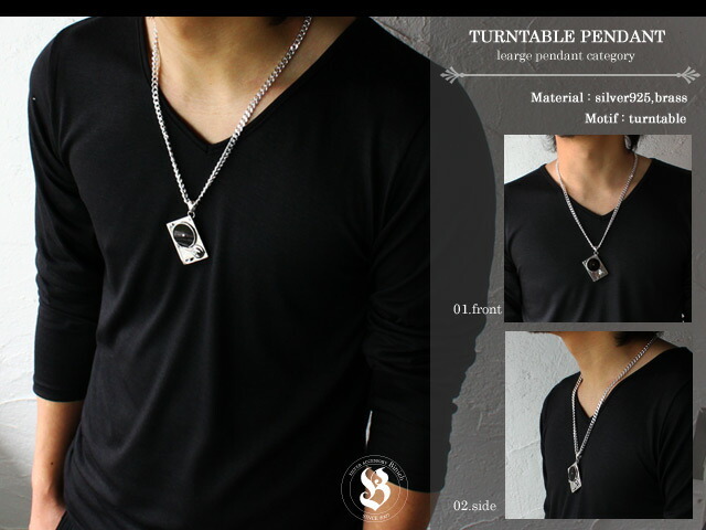 Binich（ビニッチ） ターンテーブルペンダント (トップのみ) DJ 音楽