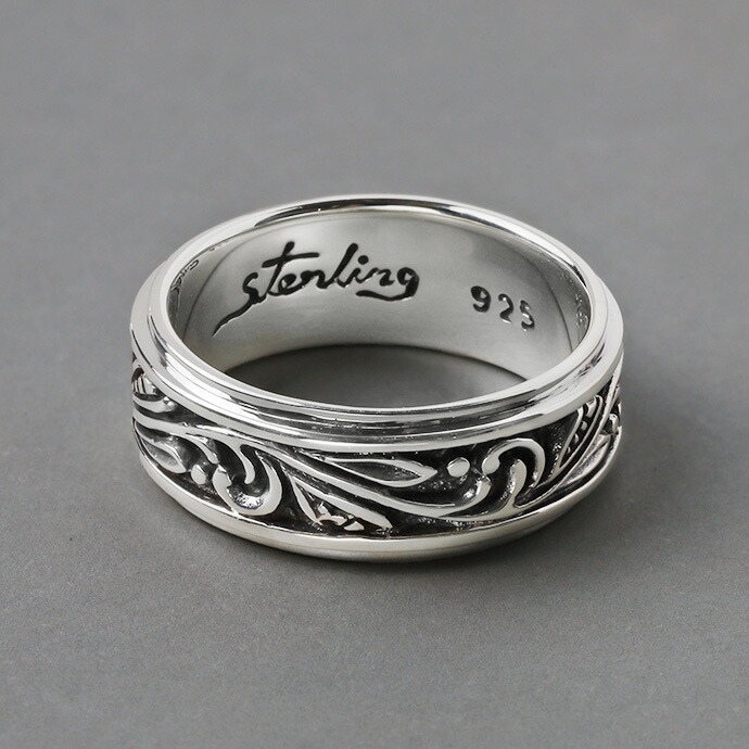 Binich（ビニッチ） 名入れ可 シルバー925 アラベスク リング メンズ