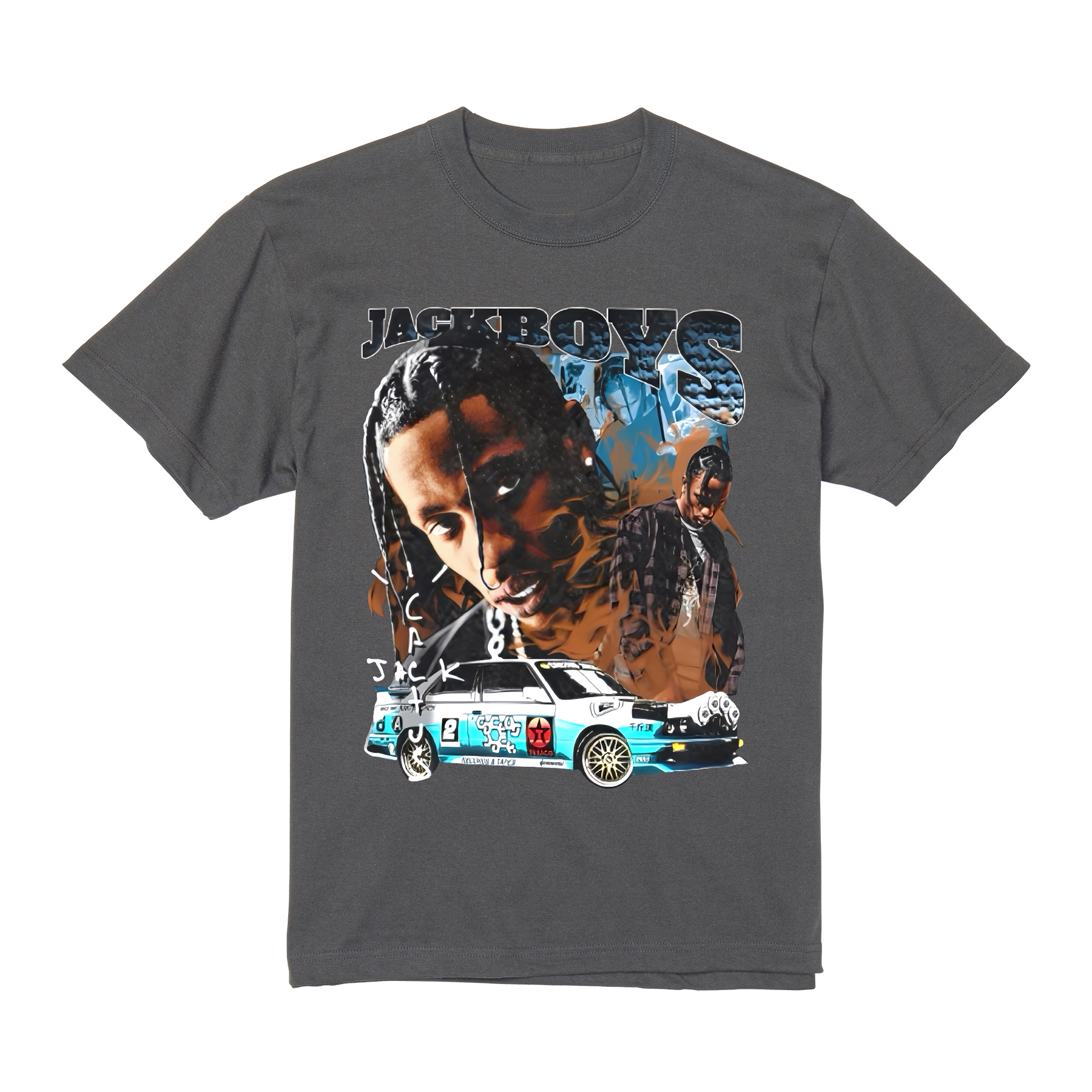 トラヴィス・スコット JACKBOYS Tシャツ 半袖 黒 90年代 ラップ ヒップ