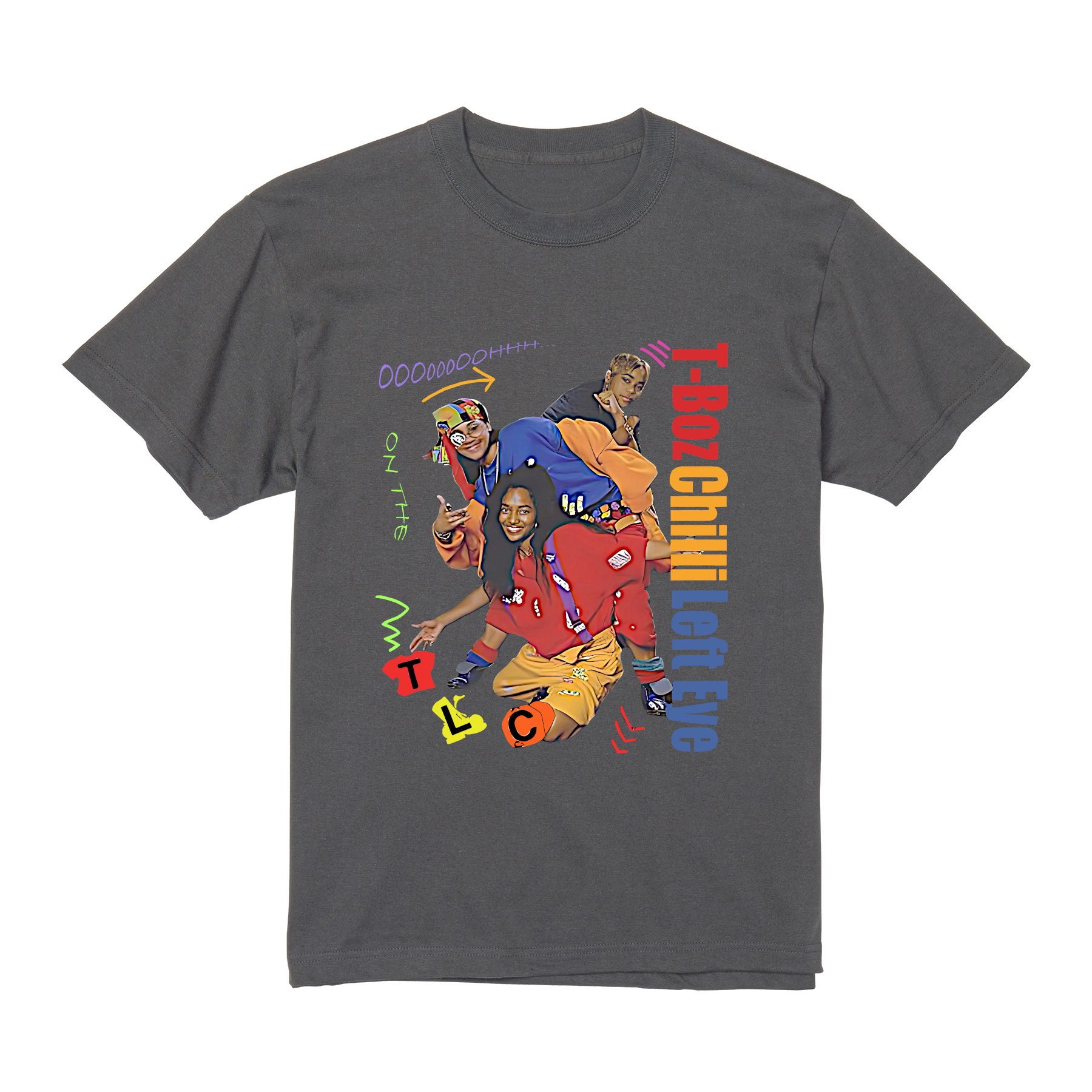 TLC T-BozChilliLeftEye Tシャツ 半袖 黒 90年代 R&B ラップ ヒップ