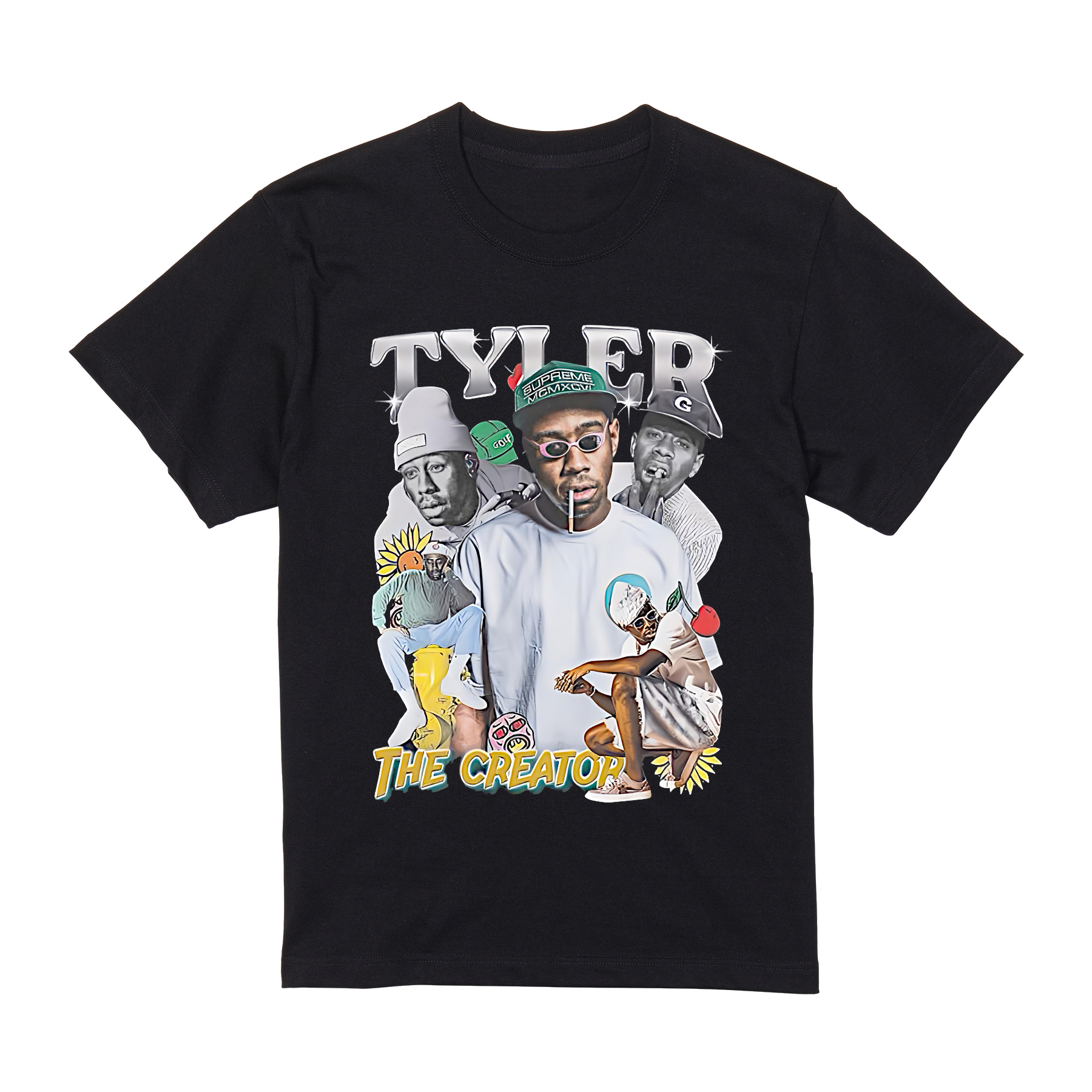 TYLER Tシャツ 半袖 黒 90年代 ヒップホップ ラップ ラッパー プリント