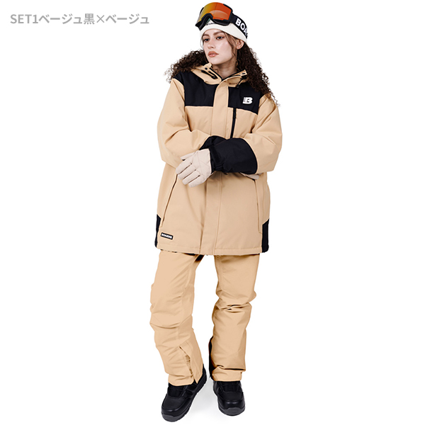 BOARDEE スノボウェア レディース 上下セット スノーボードウェア