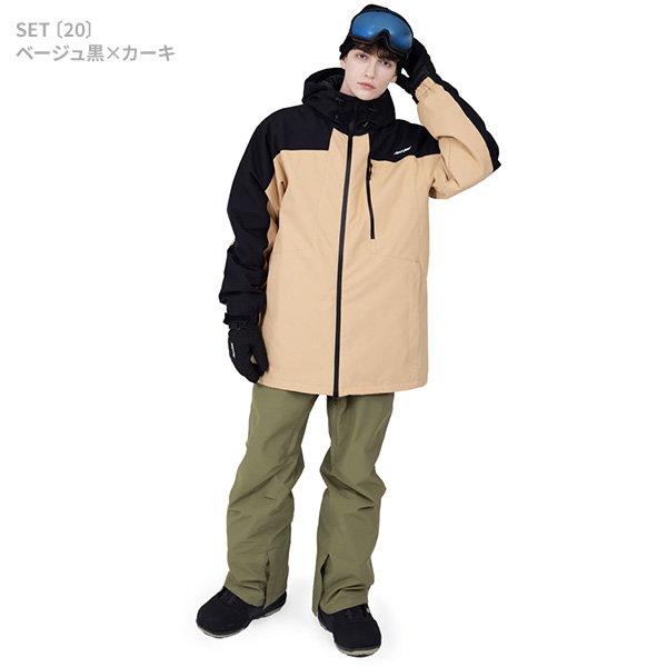 BLACK SNOW スノボウェア メンズ 上下セット スノーボードウェア 耐水