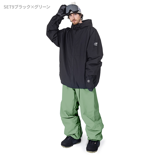 BLACK SNOW スノボウェア メンズ 上下セット スノーボードウェア