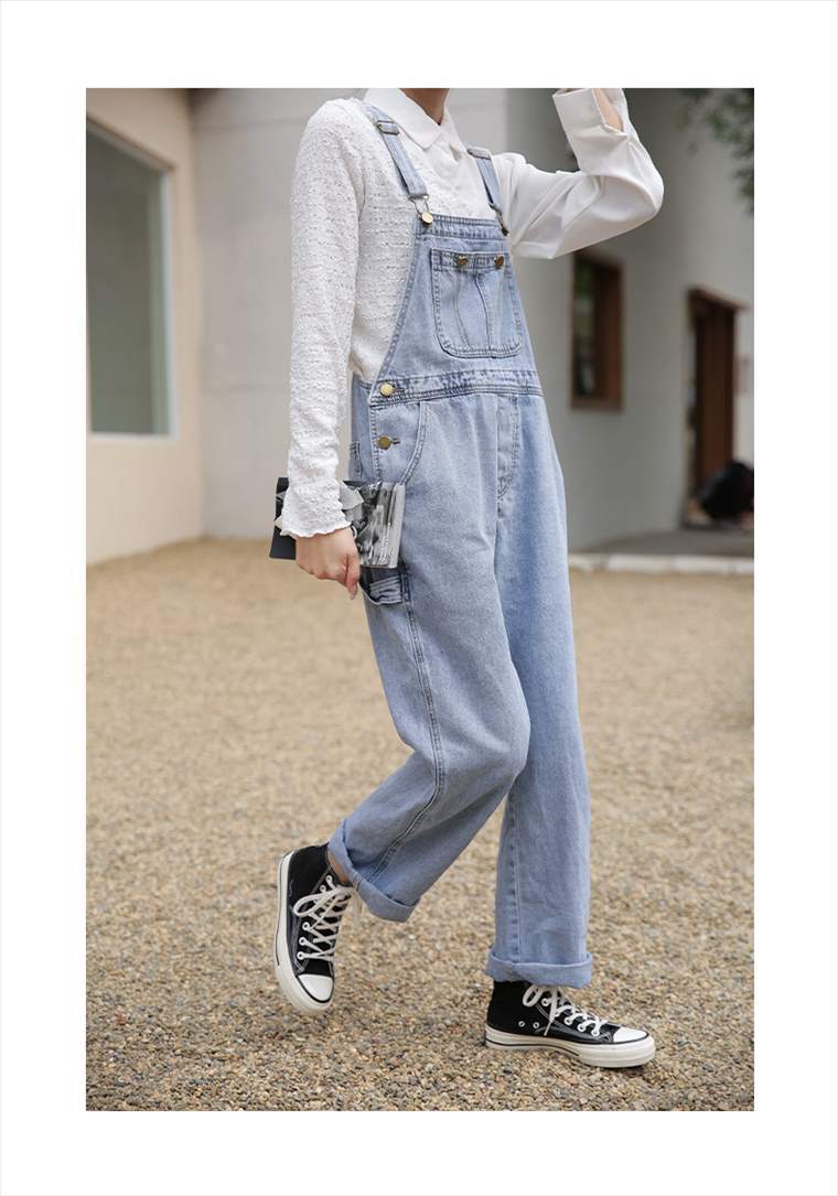 サロペット レディース ブルーデニムサロペット オールインワン 大人