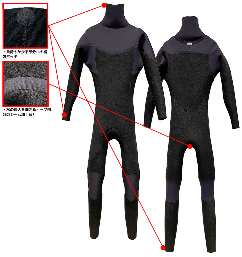 24-25 RASH DZ LONG CHEST ZIP TYPE DRK / ラッシュ ロングチェスト