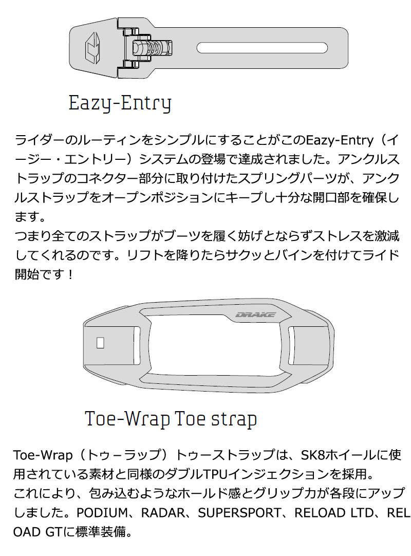 DRAKE（ドレイク） 24-25 DRAKE / ドレイク RADAR レーダー メンズ