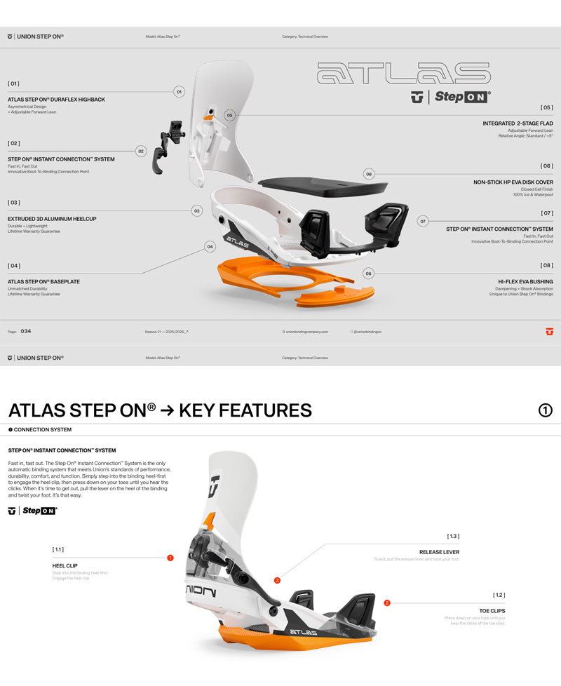 UNION BINDING 25-26 UNION/ユニオン ATLAS STEP-ON アトラスステップ