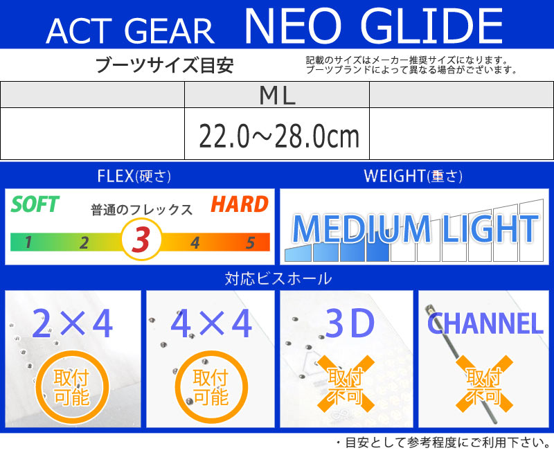 25-26 ACT GEAR / アクトギア NEO GLIDE ネオグライド メンズ