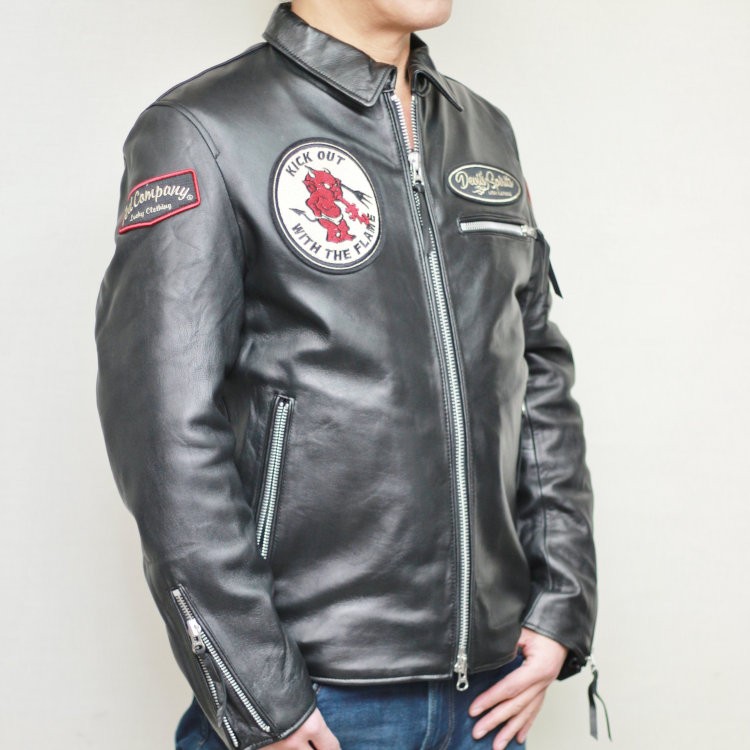 TEDMAN（テッドマン） TEDMANラムレザー衿付ライダースジャケット TDRJ