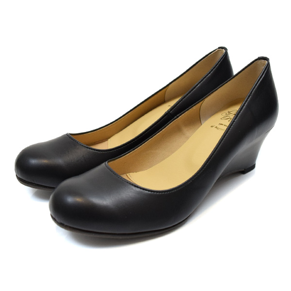 パンプス レディース 痛くない 疲れにくい ラウンドトゥ ウェッジ