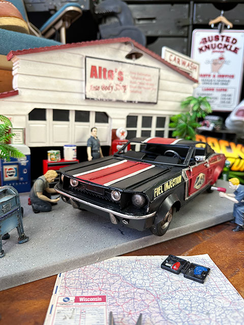 フォード マスタング ストックカー ブリキオブジェ □ アメリカン雑貨