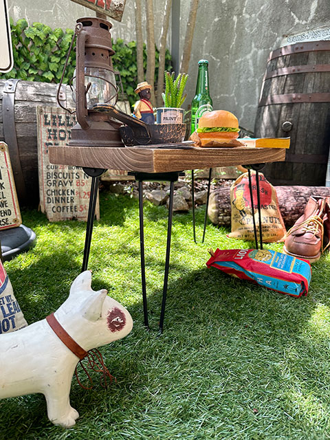 ヴィンテージウッド折り畳みテーブル □ アメリカン雑貨 アメリカ雑貨