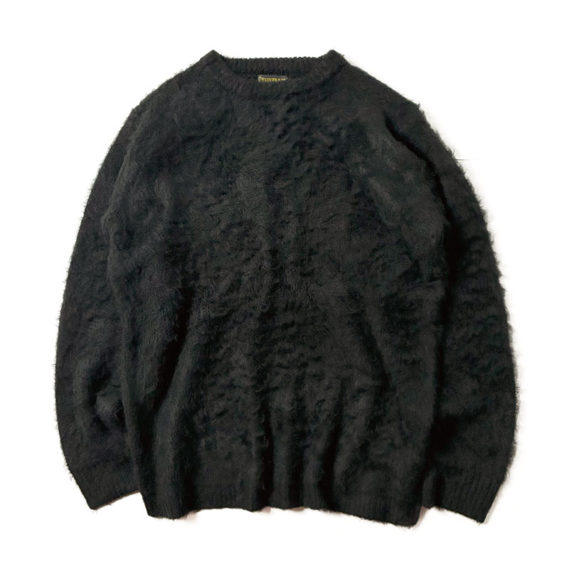 モヘア調ニットセーター 黒 無地 ユニバード72 UNIVERD72 : CHIKI