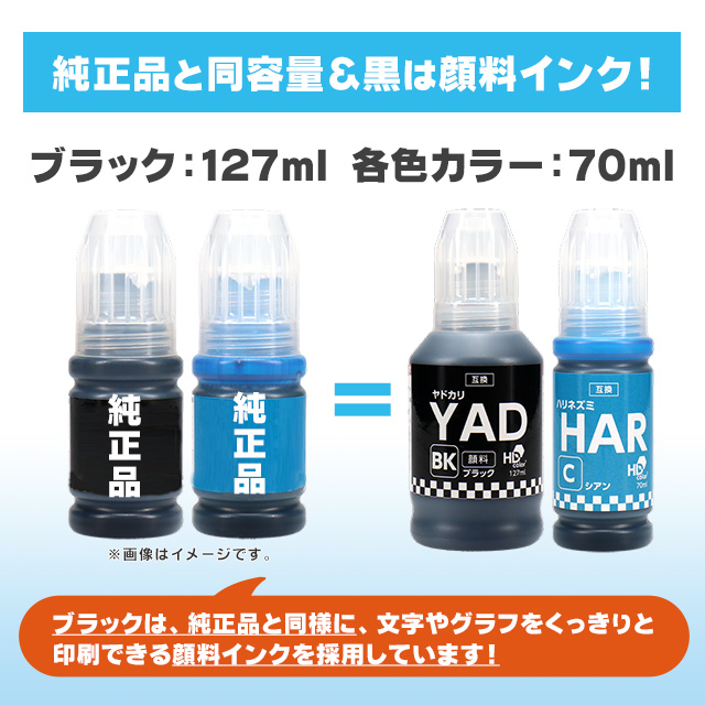 インクのチップス エプソン用 YAD(ヤドカリ） 顔料ブラック ブラック