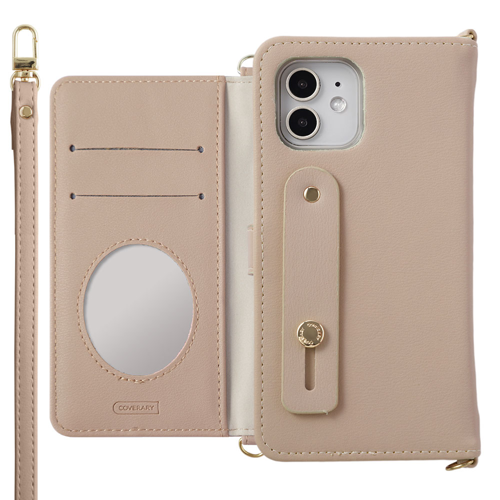 Galaxy スマホケース 手帳型 ショルダー フィンガーベルト android