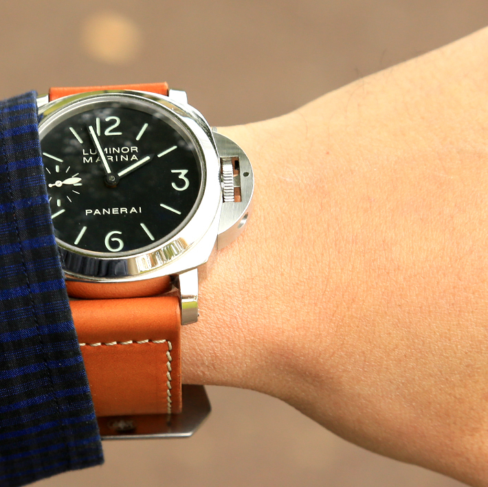 時計ベルト バンド パネライ PANERAI専用 MF 1942/ライト・ブラウン