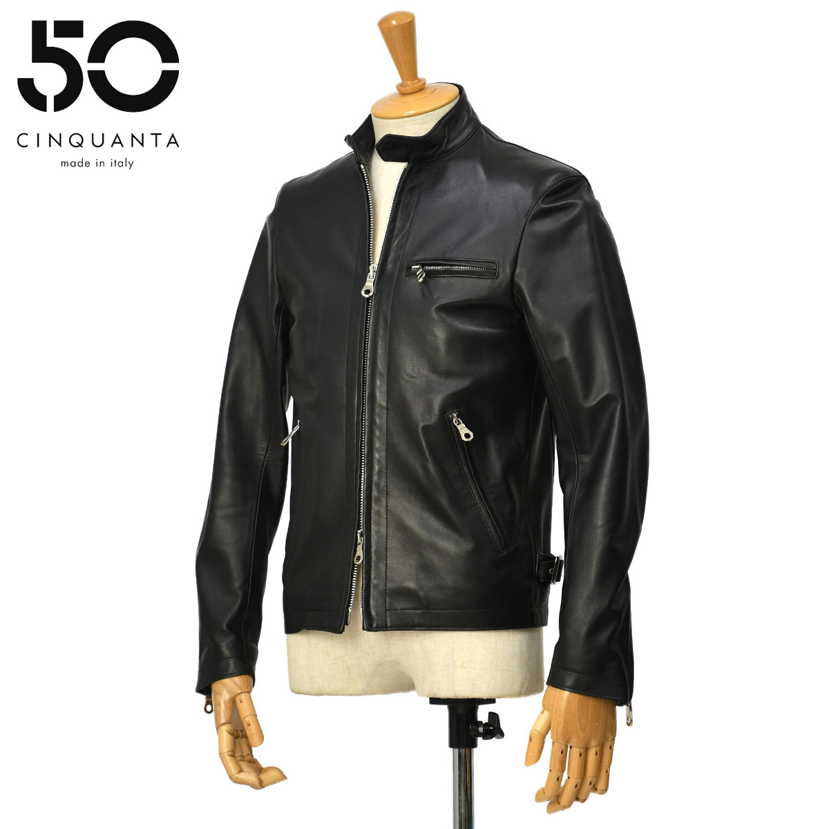 CINQUANTA【チンクアンタ】シングルライダースジャケット H502 1010