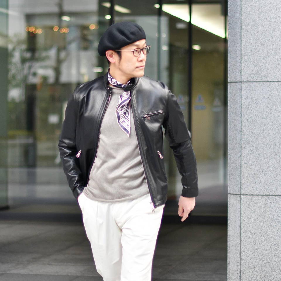 CINQUANTA【チンクアンタ】シングルライダースジャケット H502 1010