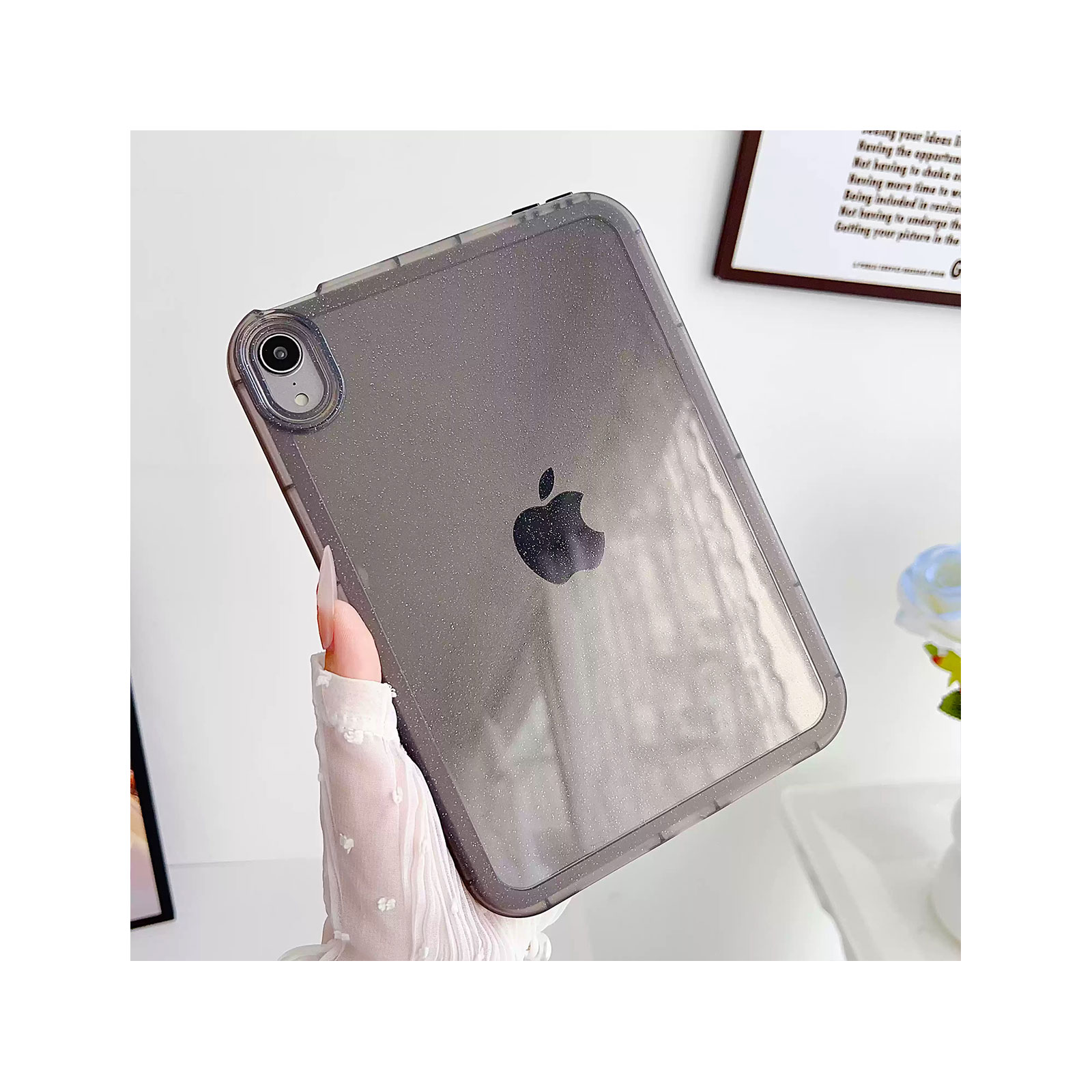 iPad Apple mini 7 ケース 耐衝撃 カバー 2024モデル 半透明 TPU素材製