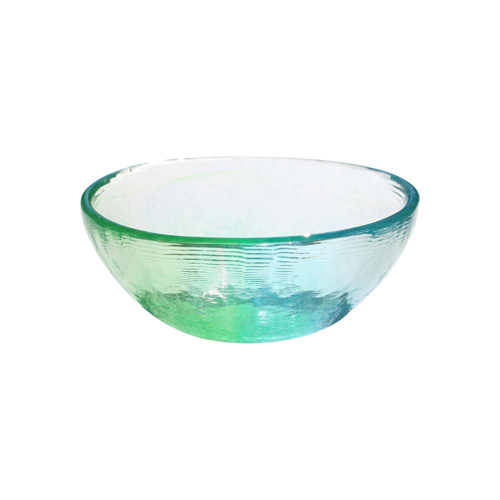 空のいろどり ボウル 江戸硝子 藍花 【 ガラス 食器 ガラスボウル 日本