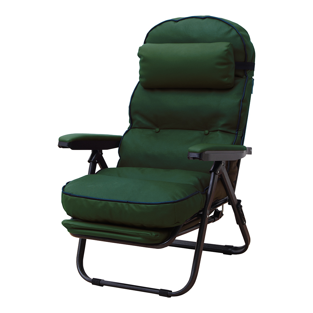 本革 リクライニングチェア フットレストつき 椅子 リラックスチェア