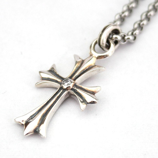 ネックレス シルバー925 メンズ レディース 定番クロス チェーン付き
