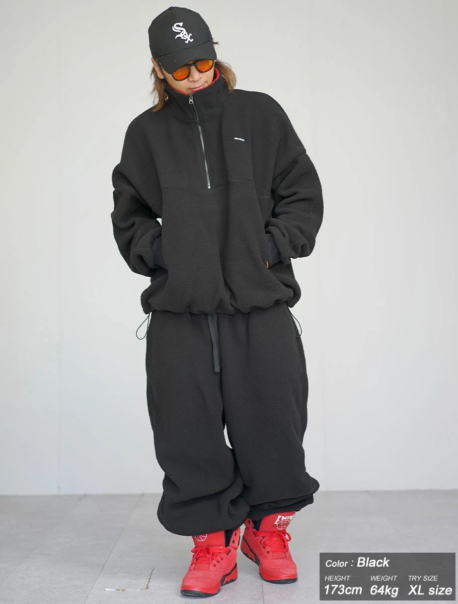 DOPE（ドープ） オーバーサイズ スタンドカラー フリース セットアップ
