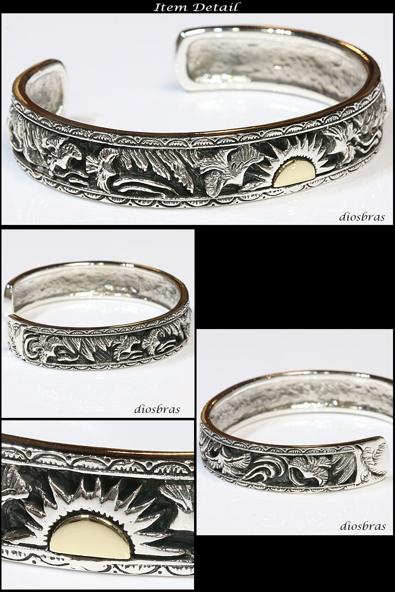 バングル 太陽神 サンマーク イーグル フェザー ネイティブアメリカン