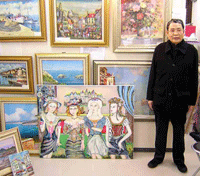 絵画 油絵 小澤勇寿郎 作 パリの街 8号サイズ インテリア 定価160000円