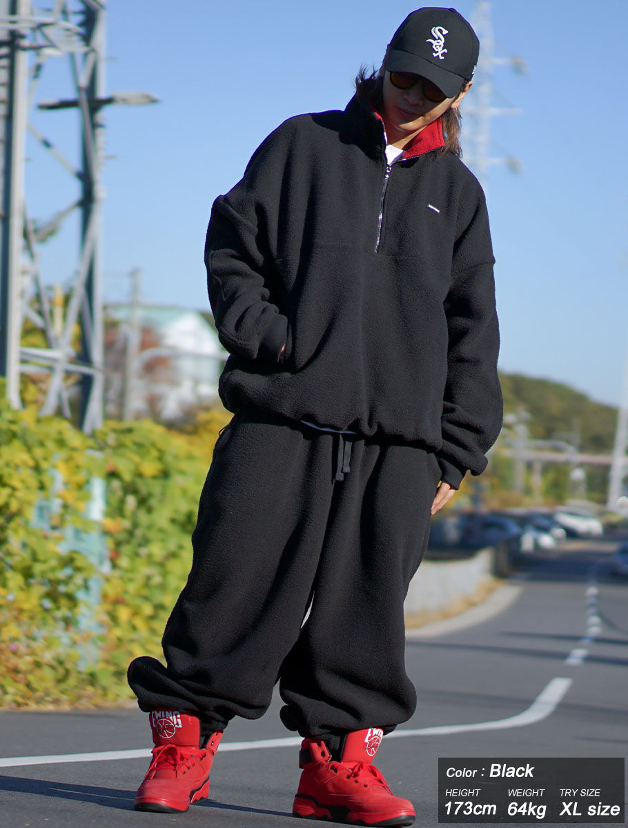 フリース セットアップ メンズ 上下 モコモコ 大きいサイズ ゆったり