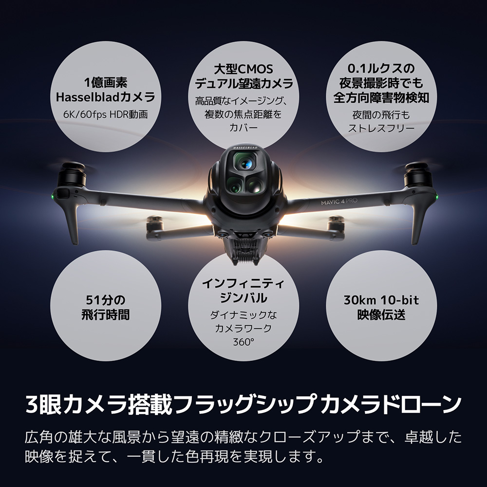 DJI カメラドローン 新製品 DJI Mavic 4 Pro（DJI RC 2付属）フラッグ