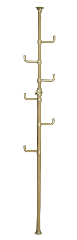 2本set】【簡単】ワンタッチ式突っ張りポールハンガー 総耐荷重50kg 高