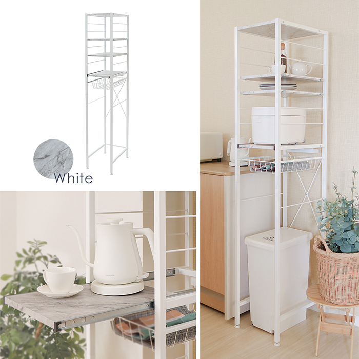 ヤマソロ キッチン ラック 隙間 収納 おしゃれ スリム ゴミ箱 上