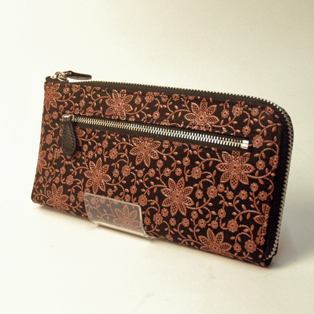 印傳屋（INDEN-YA） 印伝財布 長財布 レディース L字ファスナー