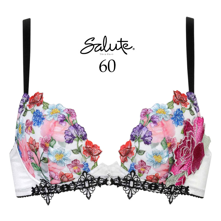 サルート（SALUTE） ワコール 60G フロントエックス ブラジャー DEF