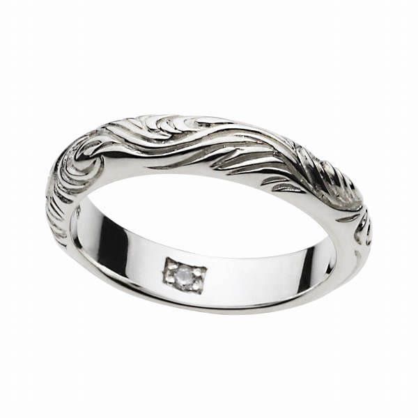 ジルコニア シルバーリング 指輪 メンズ アラベスク 唐草 シルバー925