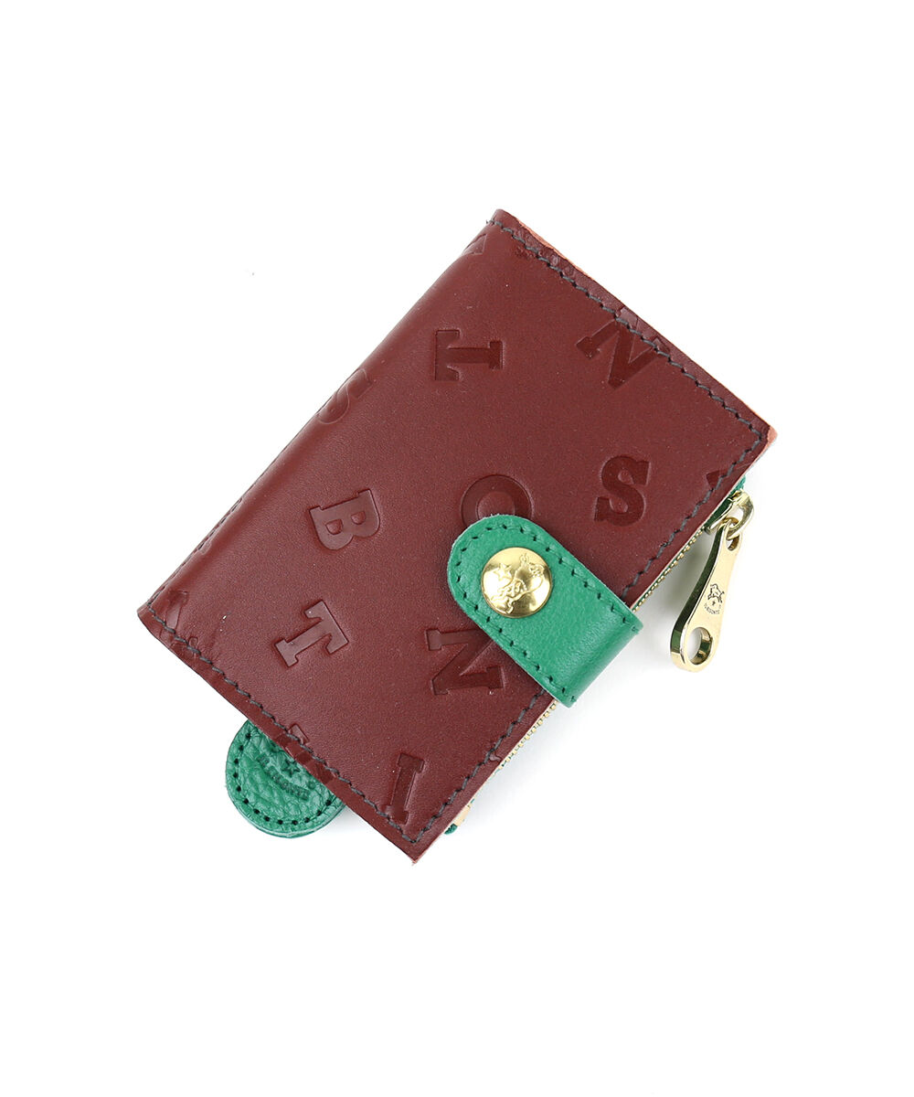 IL BISONTE（イルビゾンテ） ロゴエンボスドレザー キーリング付き 二