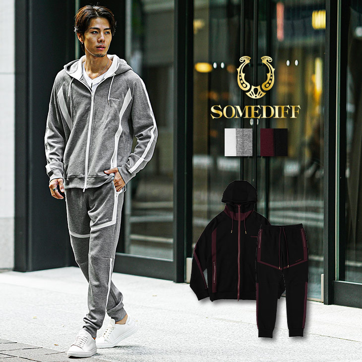 SOMEDIFF（サムディフ） セットアップ メンズ 秋 ライン切替