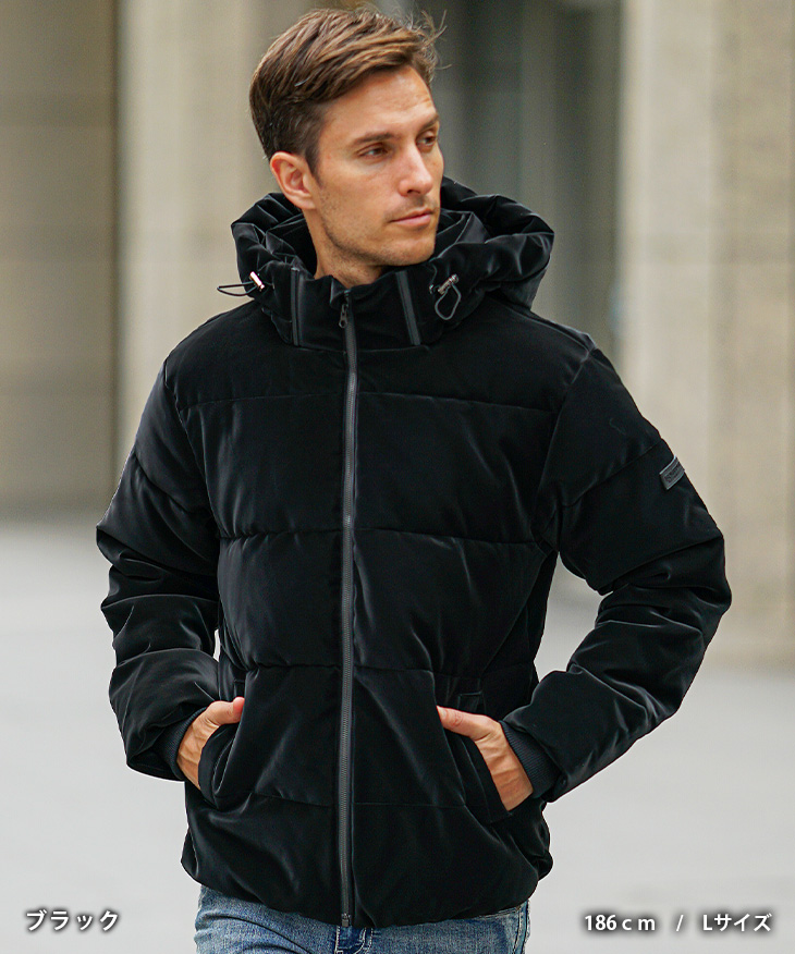 SOMEDIFF（サムディフ） 中綿ジャケット メンズ ベルベット PU レザー