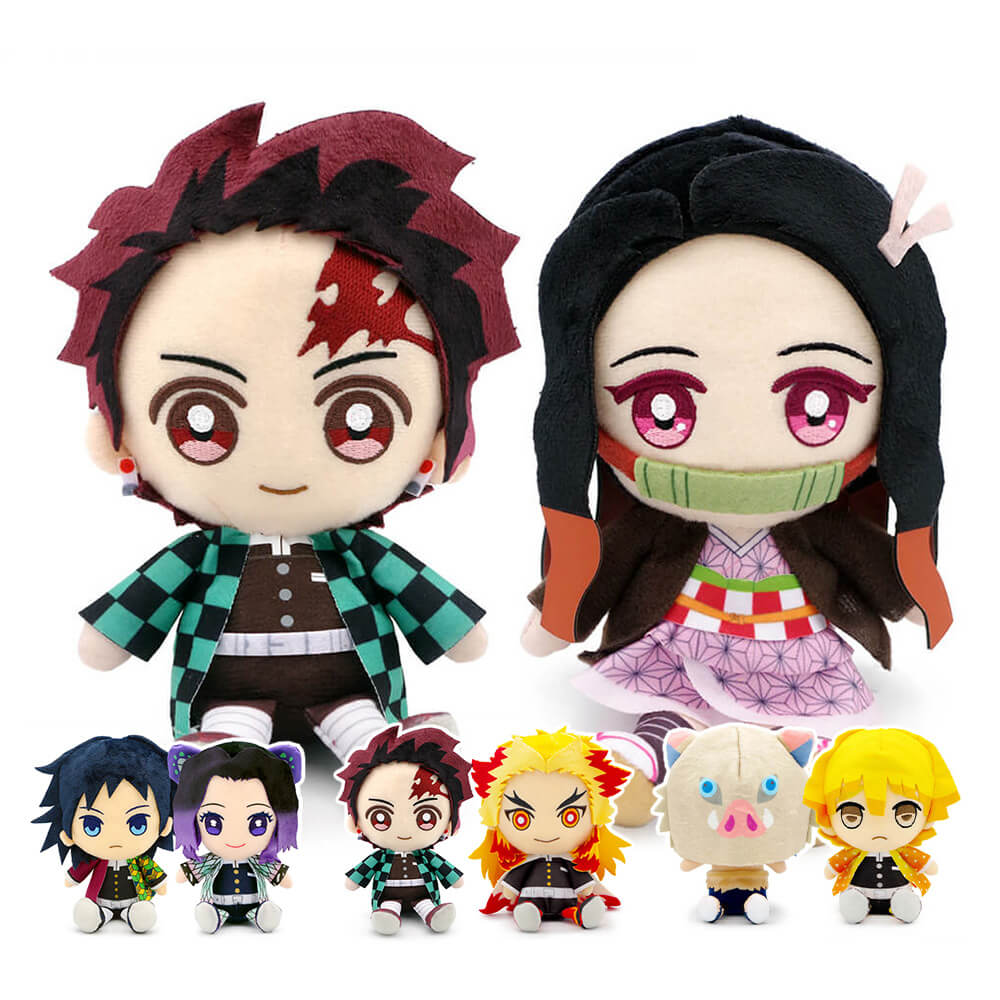 ぬいぐるみ「鬼滅の刃 Chibiぬいぐるみ ペアセット」 (電報なし) 炭