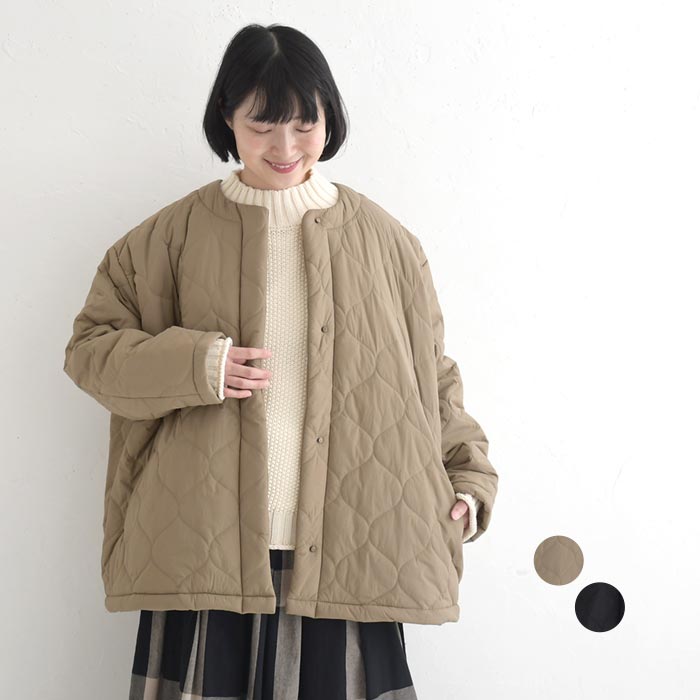 ワイドキルティングジャケット レディース キルト 軽量 軽い ゆったり