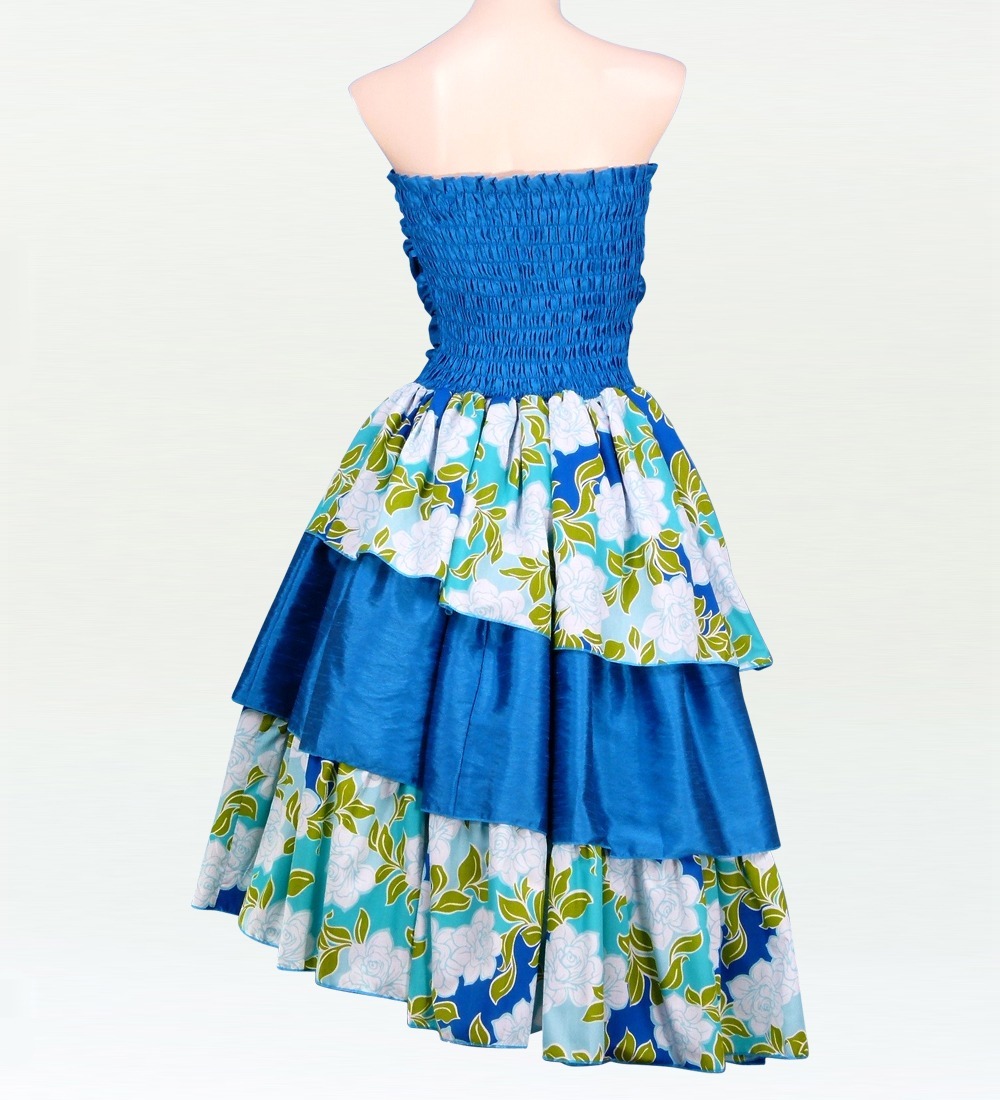 フラドレス ミディ丈 クリスタルシャインブルー LLサイズ 1593blLL