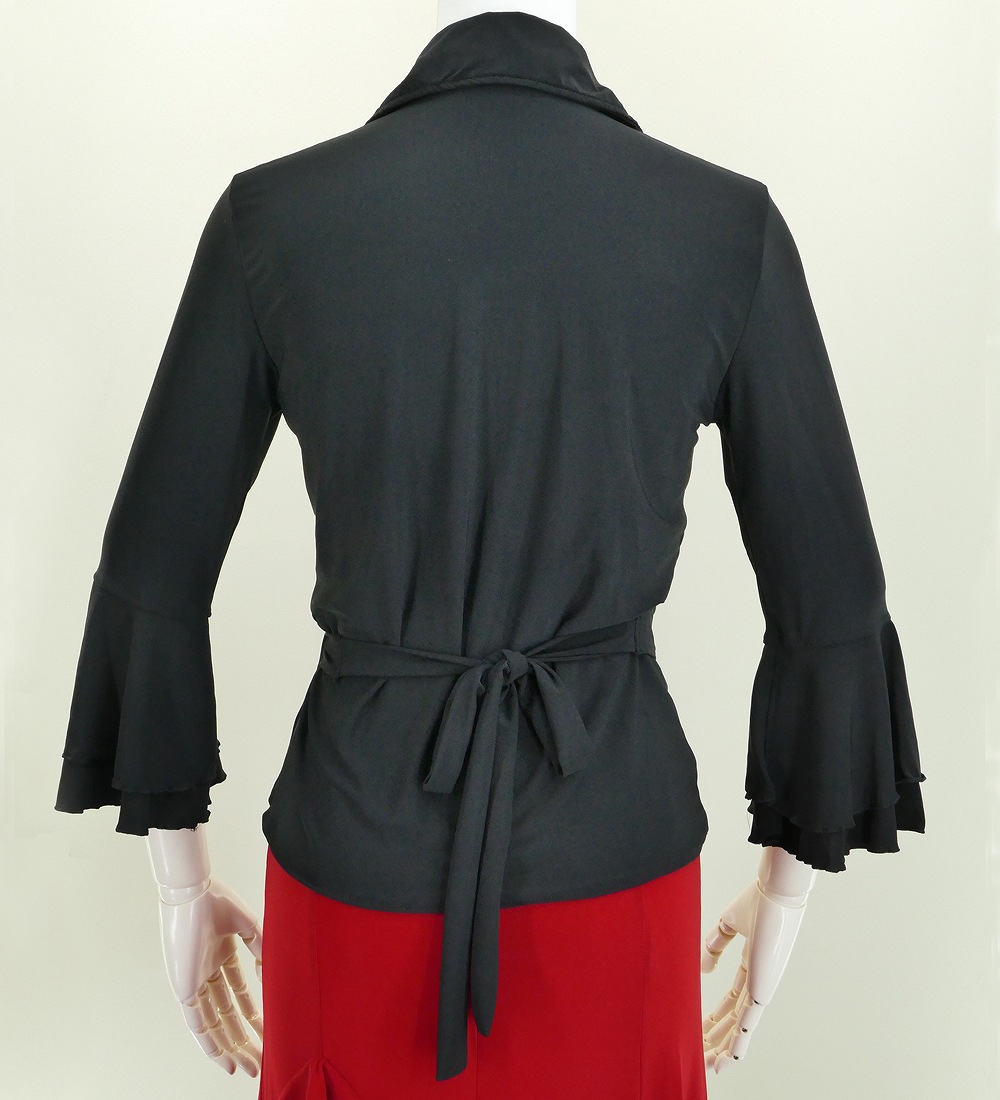フラメンコ カシュクールブラウス ブラック F(M)サイズ 2480bkf