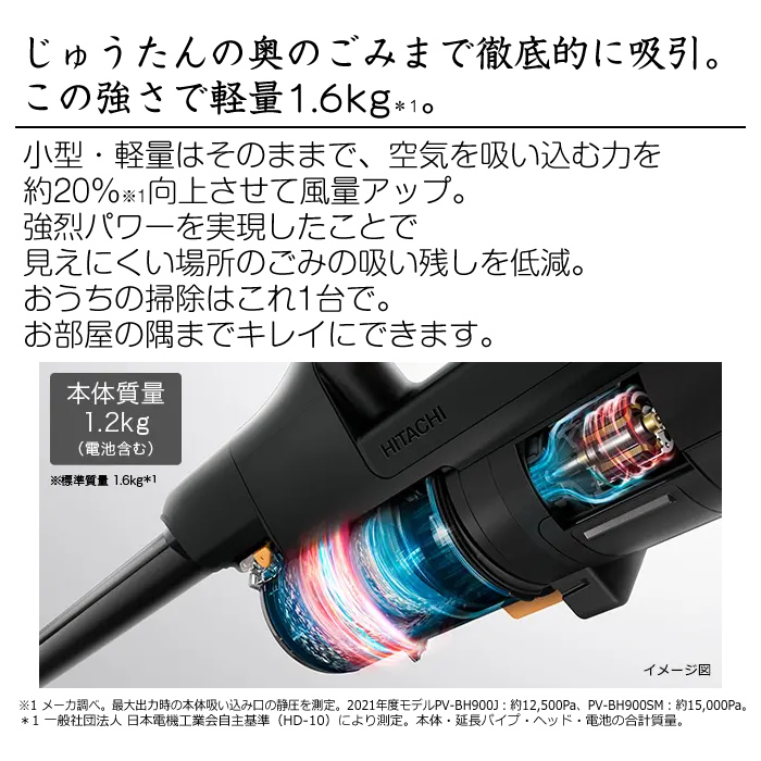 パワーブーストサイクロン 日立 掃除機 コードレス スティック