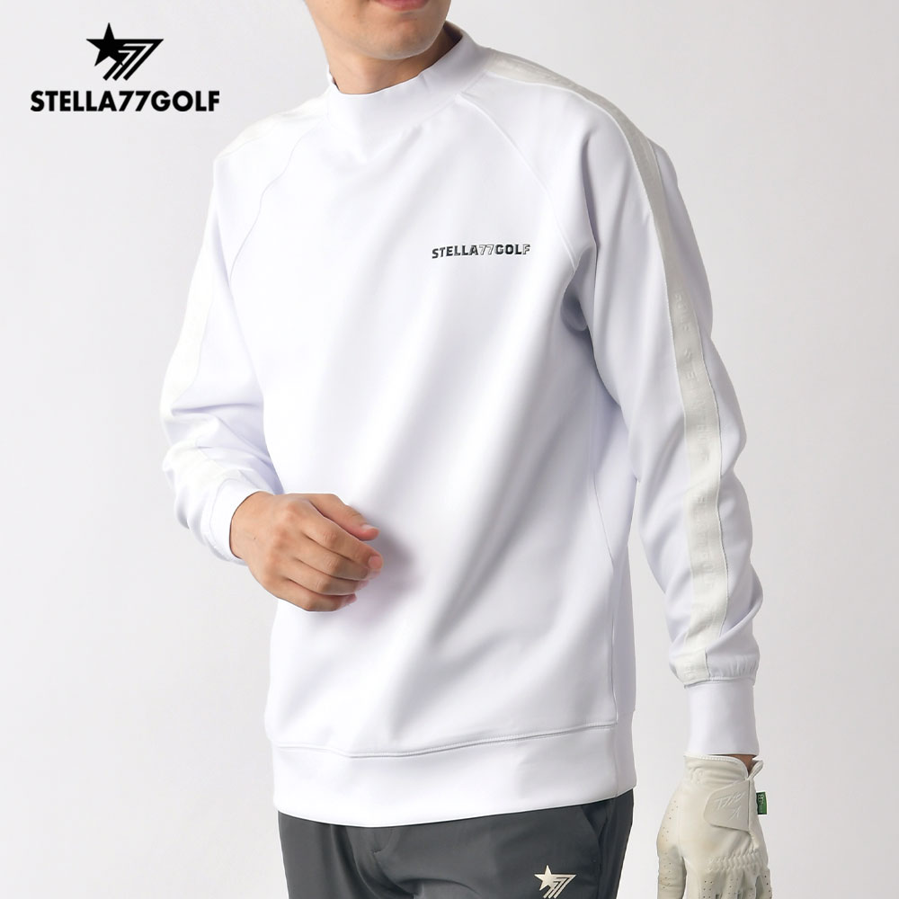 ゴルフウエア モックネック 長袖 Tシャツ プルオーバー メンズ